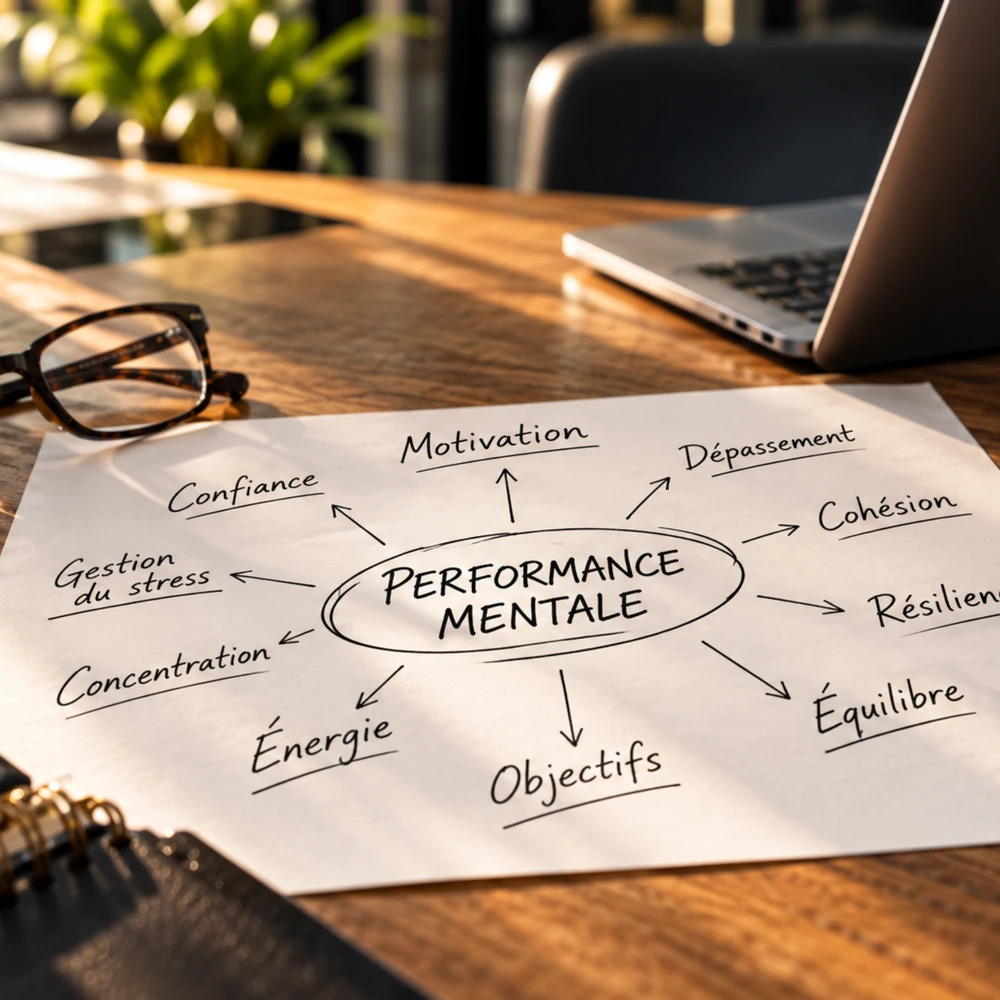 Une feuille « performance mentale » : motivation, concentration, gestion du stress, cohésion